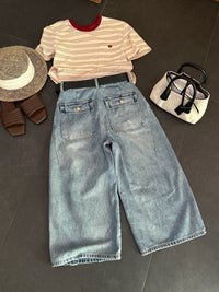 Kelly Designs Casual Blue Jeans With Belt(Instock)