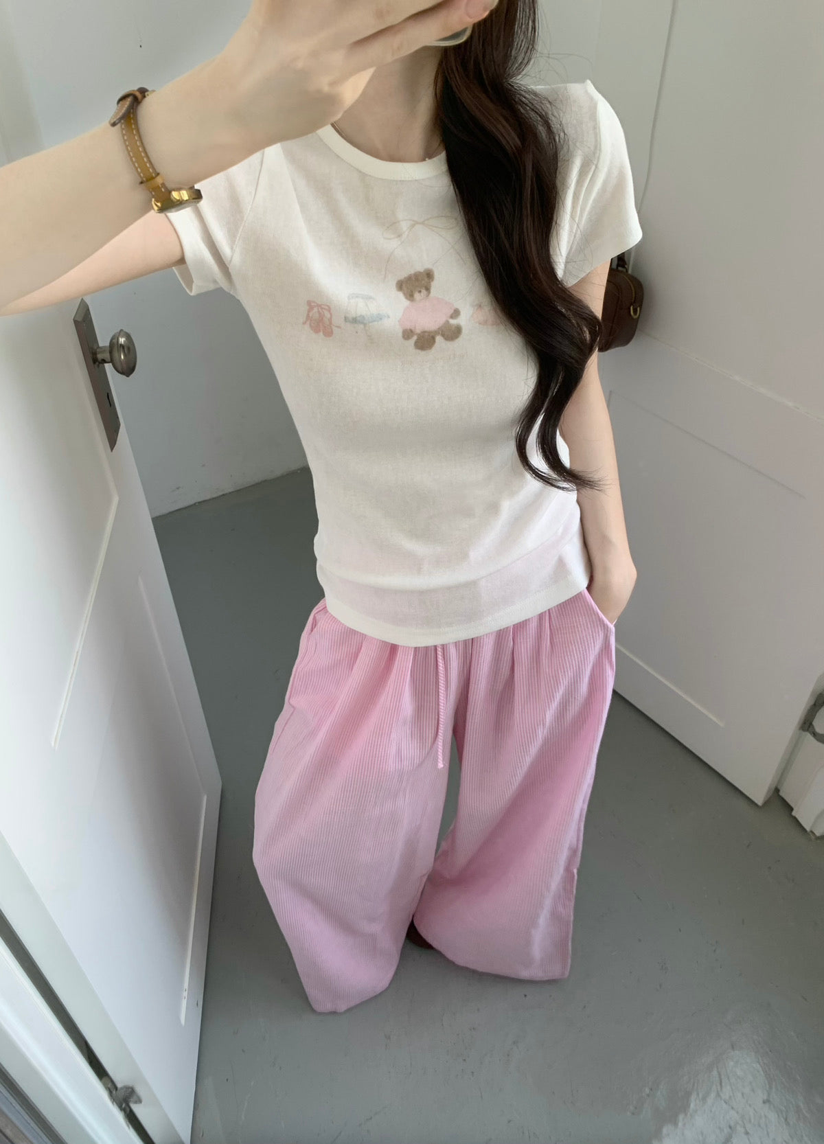 Kelly Designs Cartoons Slim White TShirt (Instock)