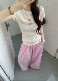 Kelly Designs Cartoons Slim White TShirt (Instock)