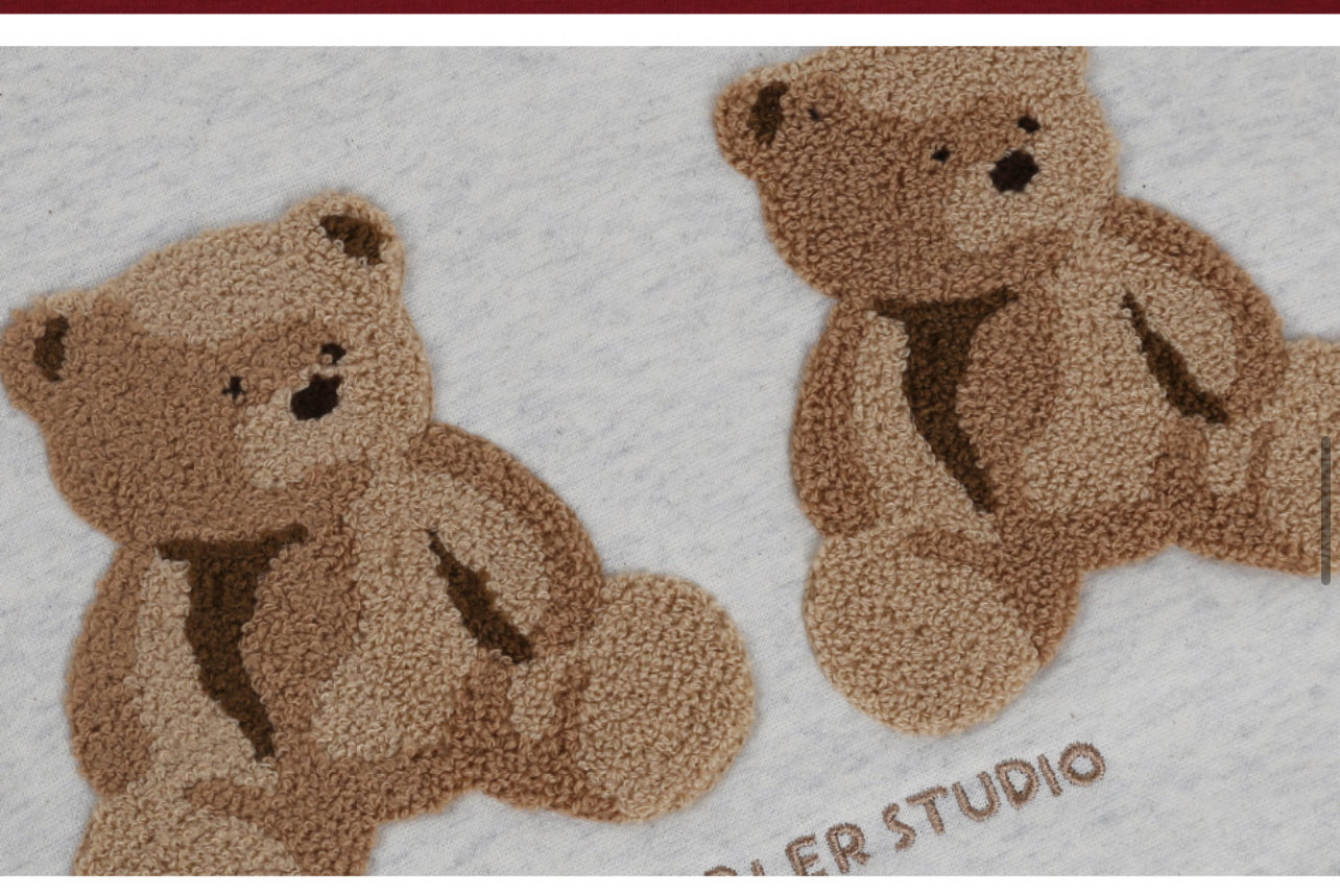 Ambler Big twin bear Black Hoodie (Preorder)