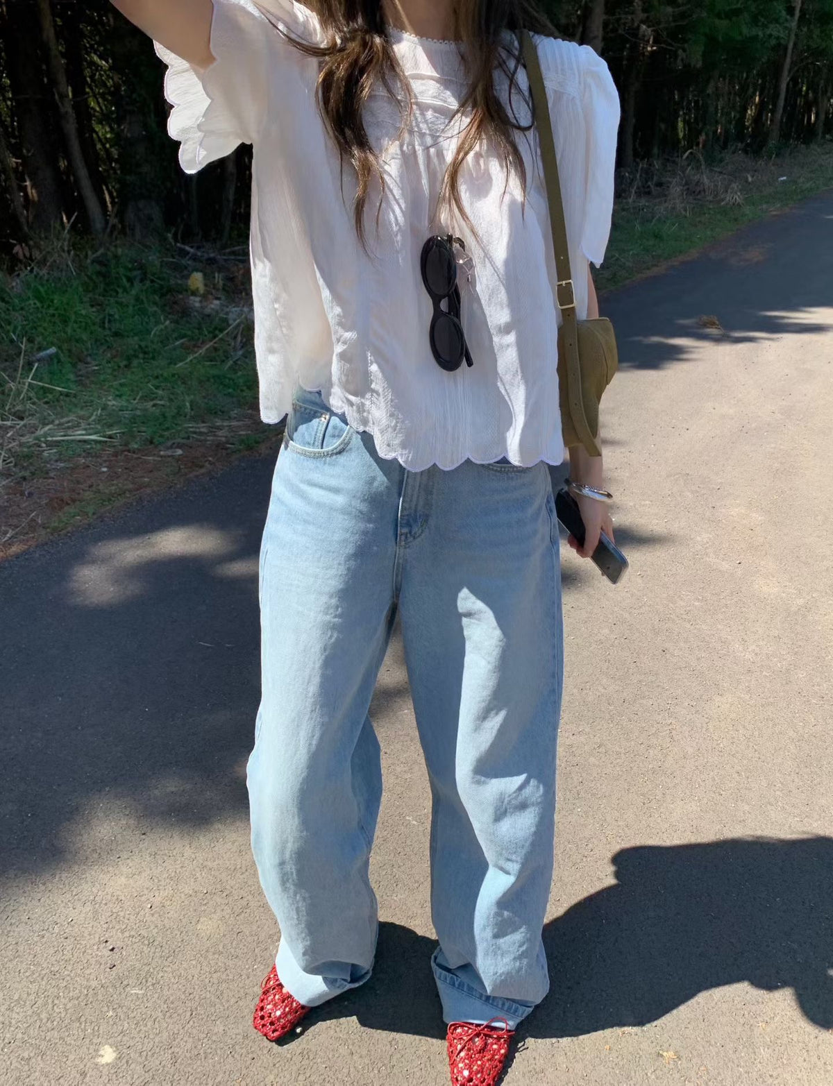 Korean APM Collection Light Wash Wide Leg Jeans (Instock)