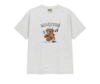 Marithé François Girbaud Marine Bear Graphic Tee – heather grey (Instock)