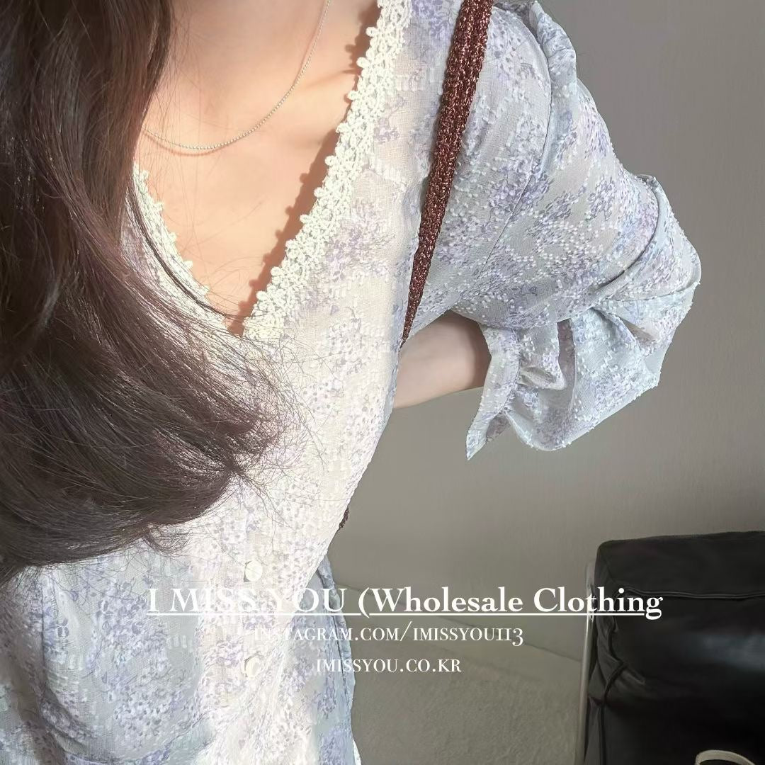 Korean APM Collection I Miss You Purple Dress (Instock)