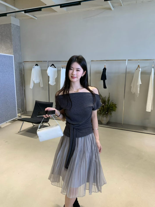 Kelly Designs Ribbons Grey TShirt (Instock)