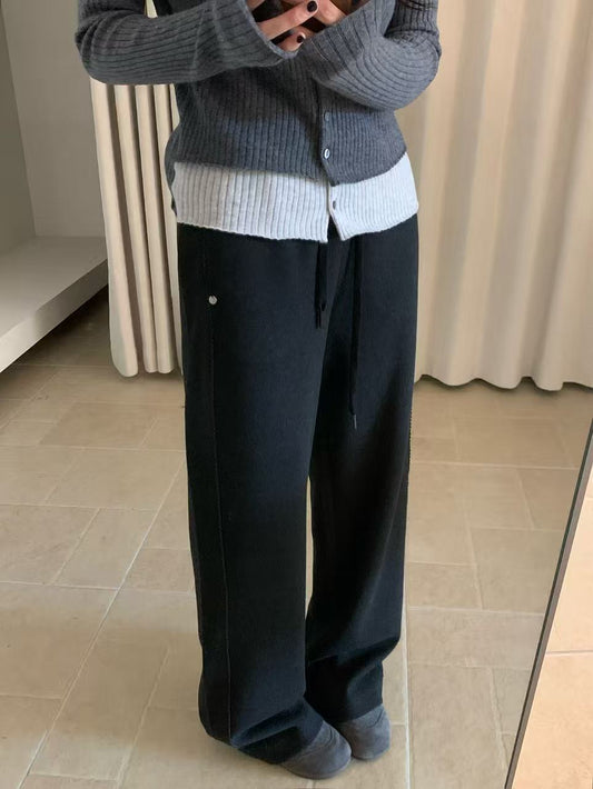 Kelly Designs Three Colors Wool Blend Straight Pants (Instock)