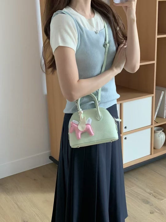 Korean APM Collection Leather Mint Bag (Instock)