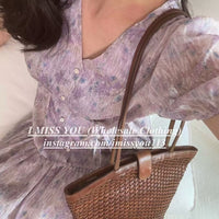 Korean APM Collection I Miss You Purple Flower Dress (Instock)