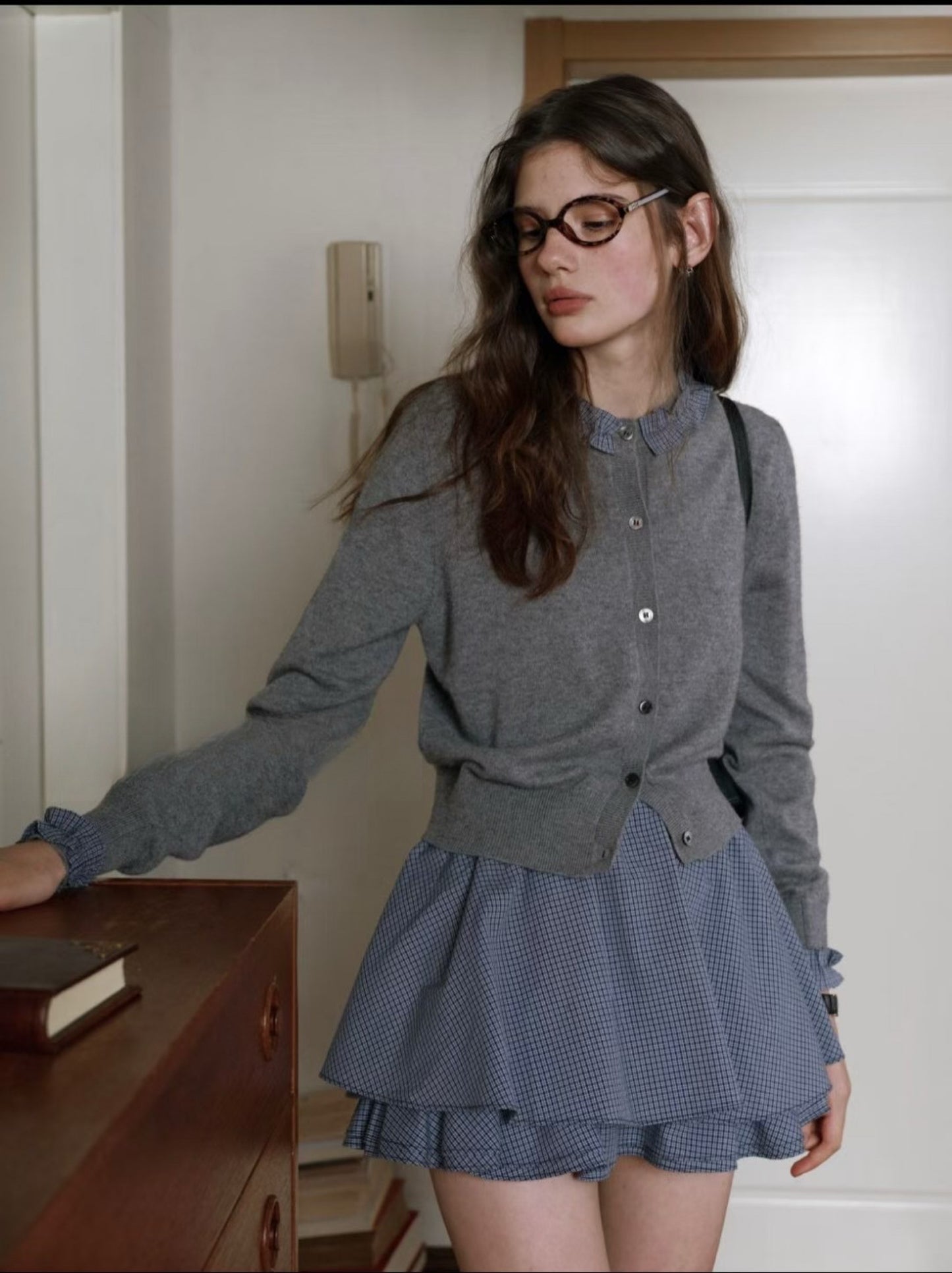 Kelly Designs Layer Cardigan and Blue Puffy Skirt (Instock)