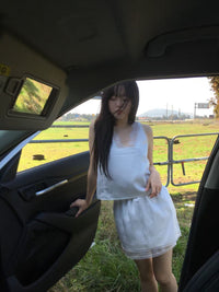 Korean APM Collection Lace Top and Skirt-White (Instock)