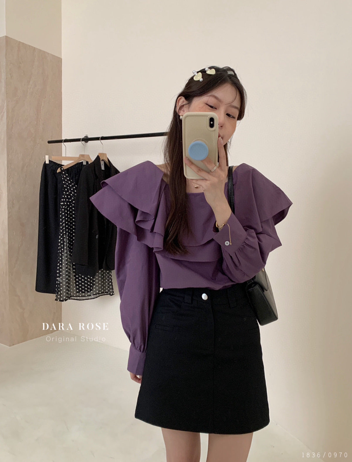 Kelly Designs Off Shoulder Purple Blouse (Instock)