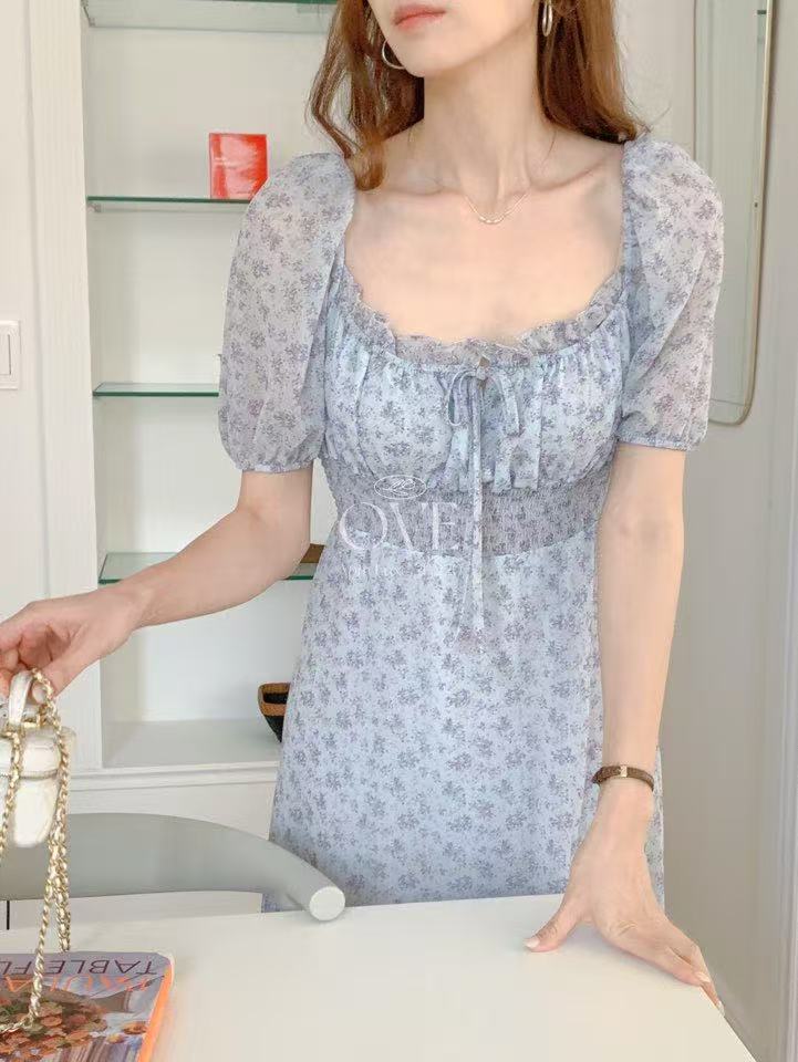 Korean APM Collection Blue Flower Dress (Instock)