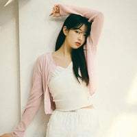 ROLAROLA Basic Linen Cardigan Pink (Instock)