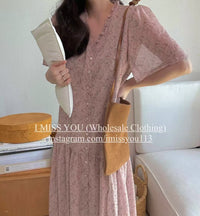 Korean APM Collection I Miss You Pink Flower Dress (Instock)