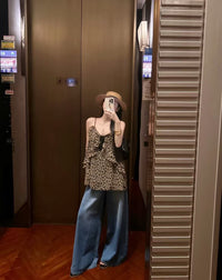 Kelly DesignsLeopard-print suspender top (Instock)