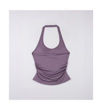 Rolarola HALTER LAYERD T-SHIRT SET PU+M/GY（Instock）