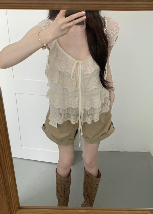 Kelly Designs Layer Beige Cami Top（Instock)