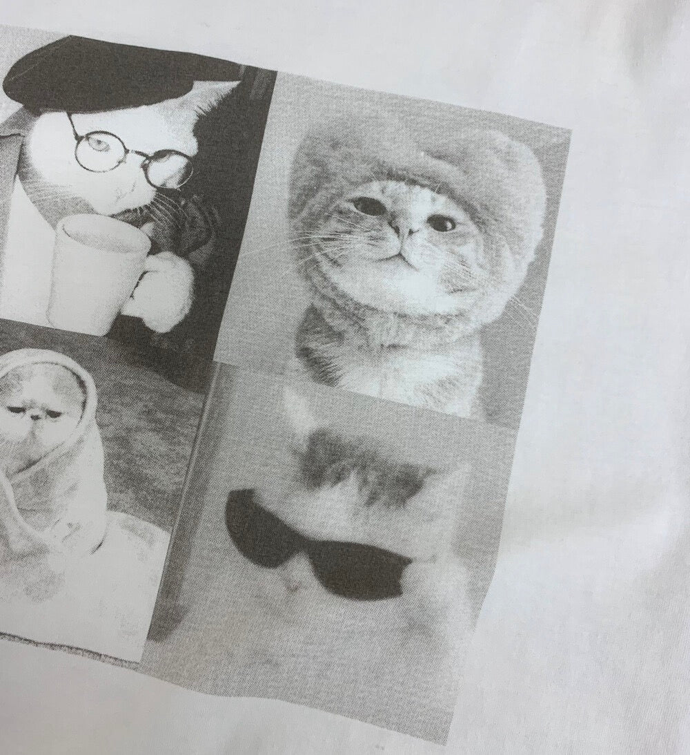 Kelly Designs Cartoons Oversize Kittens White TShirt (Instock)
