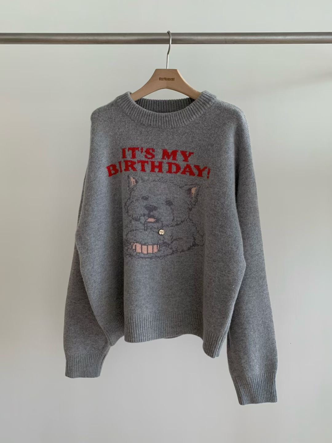 Korean APM Collection Three Colors Puppy Knit Sweater (Instock)