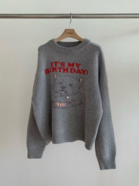 Korean APM Collection Three Colors Puppy Knit Sweater (Instock)
