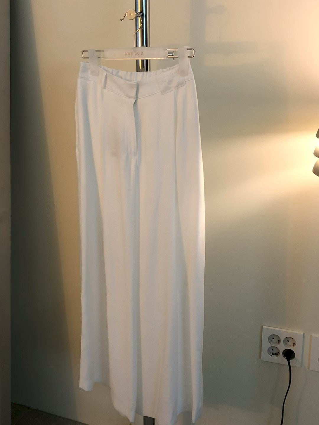 Korean Semi-Elastic Waist Wide Leg Pants (Instock)