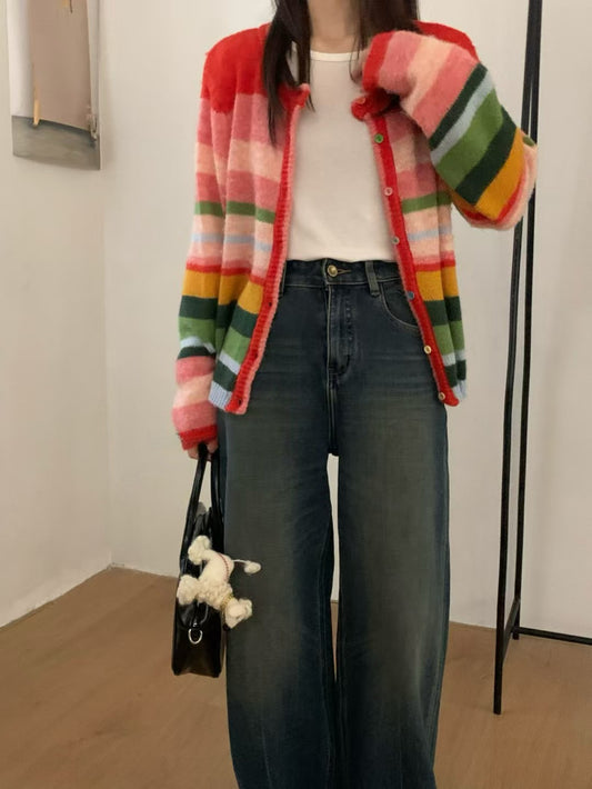 Kelly Designs Rainbow Stripe Cardigan (Instock)