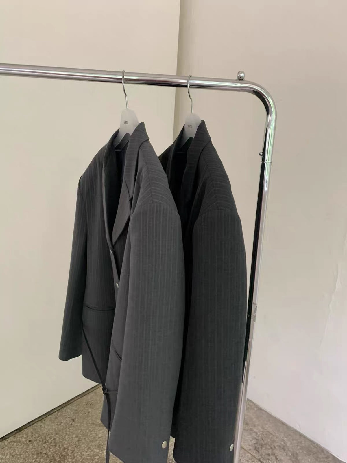 Korean APM Collection Cashmere Blend Pinstripe Blazer - 2 Colors (Instock)