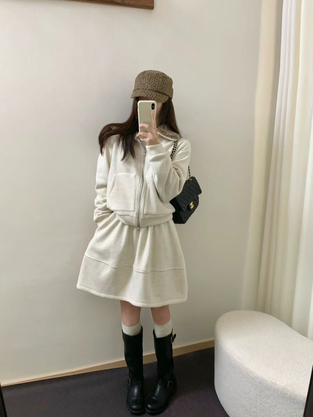 Kelly Designs Fleece-Collar Sweat Set | Cozy Two-Piece Lounge Outfit (Instock)