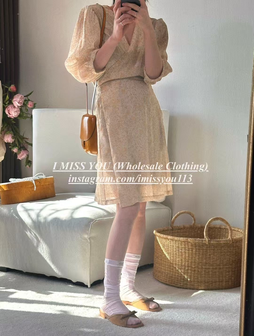 Korean APM Collection I Miss You Yellow Mid Dress (Instock)