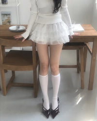 Korean Brand Day Layer Black & White Skirt (Preorder)