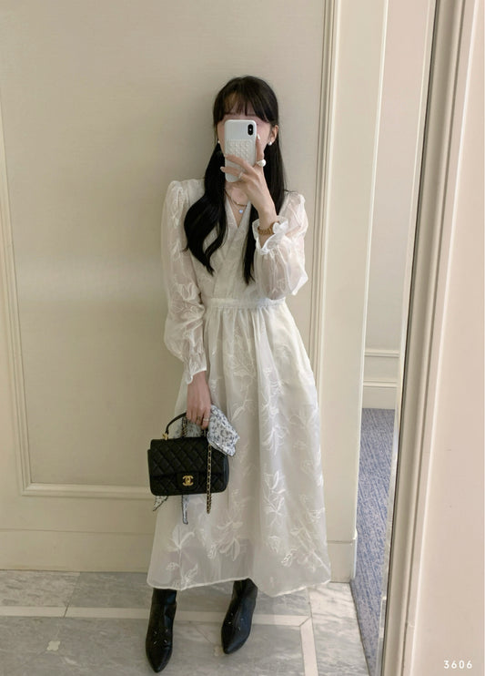 Kelly Designs Beige Lace Long Dress (Instock)