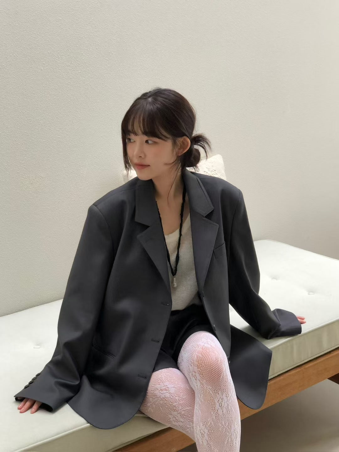 Korean APM Collection Dark Grey Blazer (Instock)