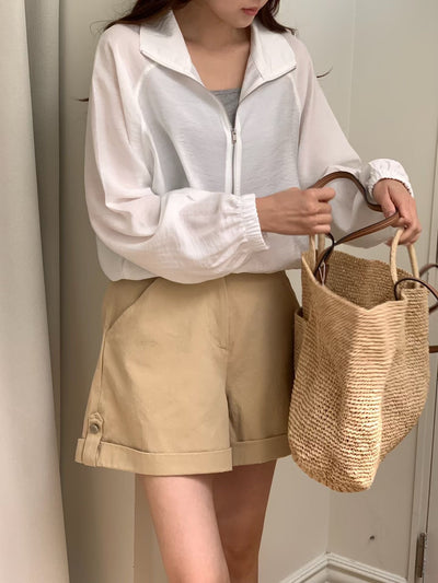 Korean APM Collection Half Zip Up Top-2 Colors (Instock)
