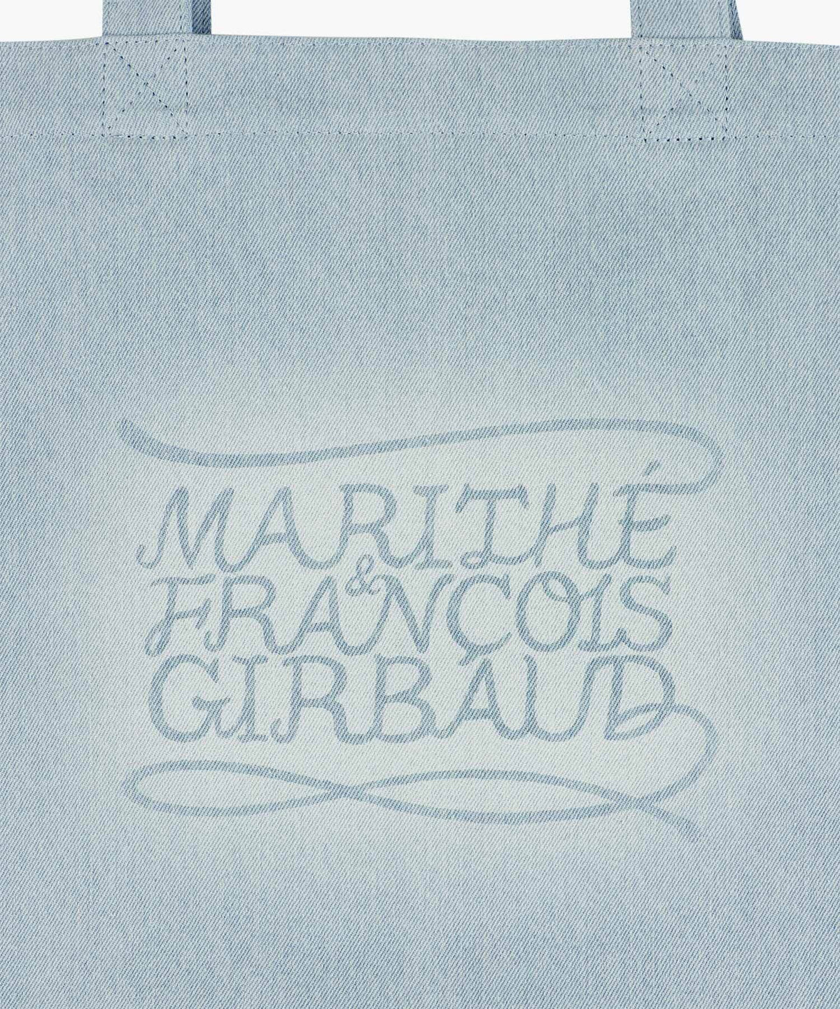 Marithe DRAWING CLASSIC LOGO DENIM ECO BAG light blue (Instock)