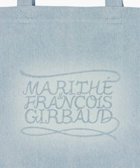 Marithe DRAWING CLASSIC LOGO DENIM ECO BAG light blue (Instock)