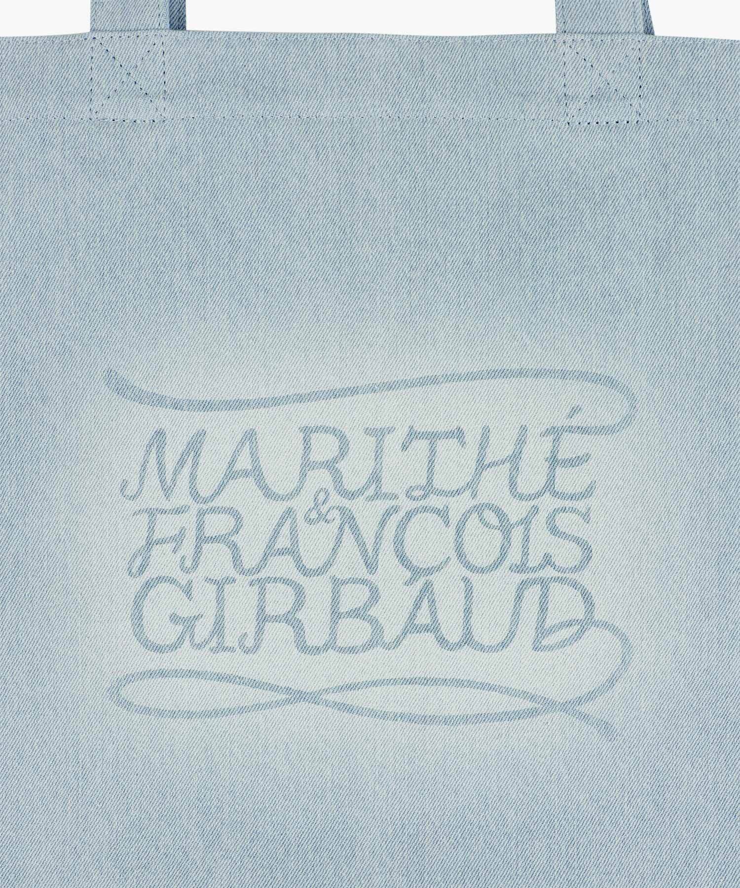 Marithe DRAWING CLASSIC LOGO DENIM ECO BAG light blue (Instock)