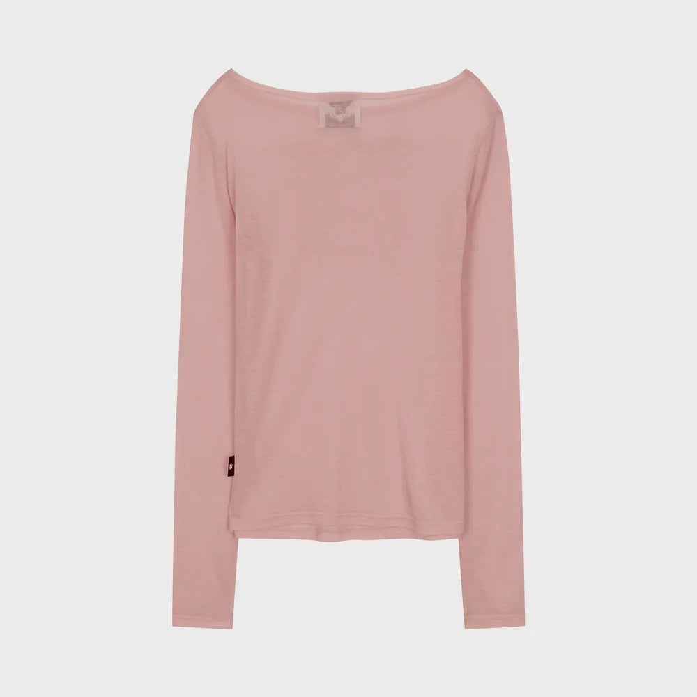 Gila Archive Star Wing Sheer Graphic Long Sleeve Top – Pink (Instock)