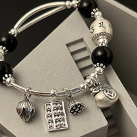 Kelly Designs Black Onyx Abacus Bracelet (Instock)