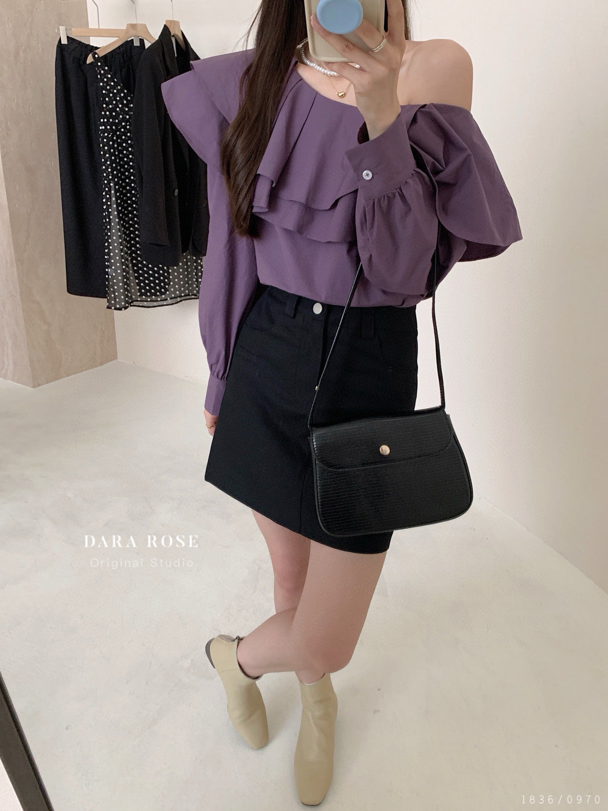 Kelly Designs Off Shoulder Purple Blouse (Instock)