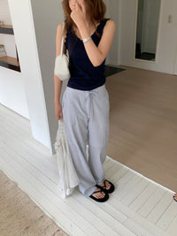 Korean APM Collection Stripe Blue Pants (Instock)