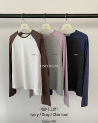 Korean APM Collection | Underson Meet Raglan Long Sleeve T-Shirt (Instock)