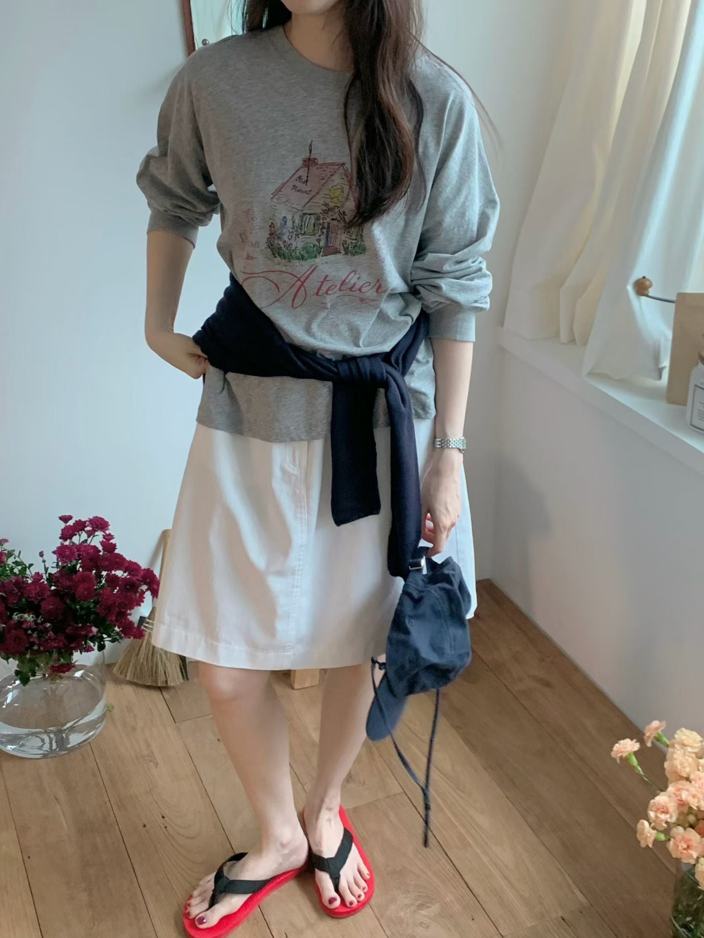 Korean APM Collection Sun Cover Long Sleeves Top-3 Colors (Instock)