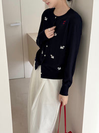 Kelly Designs Fine Wool Embroidered Cardigan - 3 Colors (Instock)