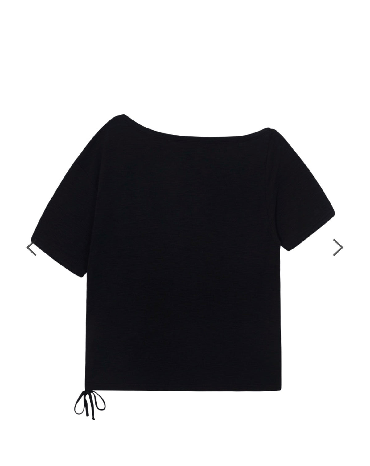 ASON Kiki Boxy Shirring Tee – Black
(Instock)