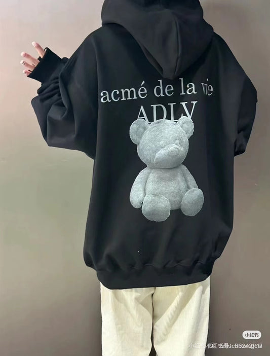 ADLV Black Bear Unisex Hoodie (Instock)