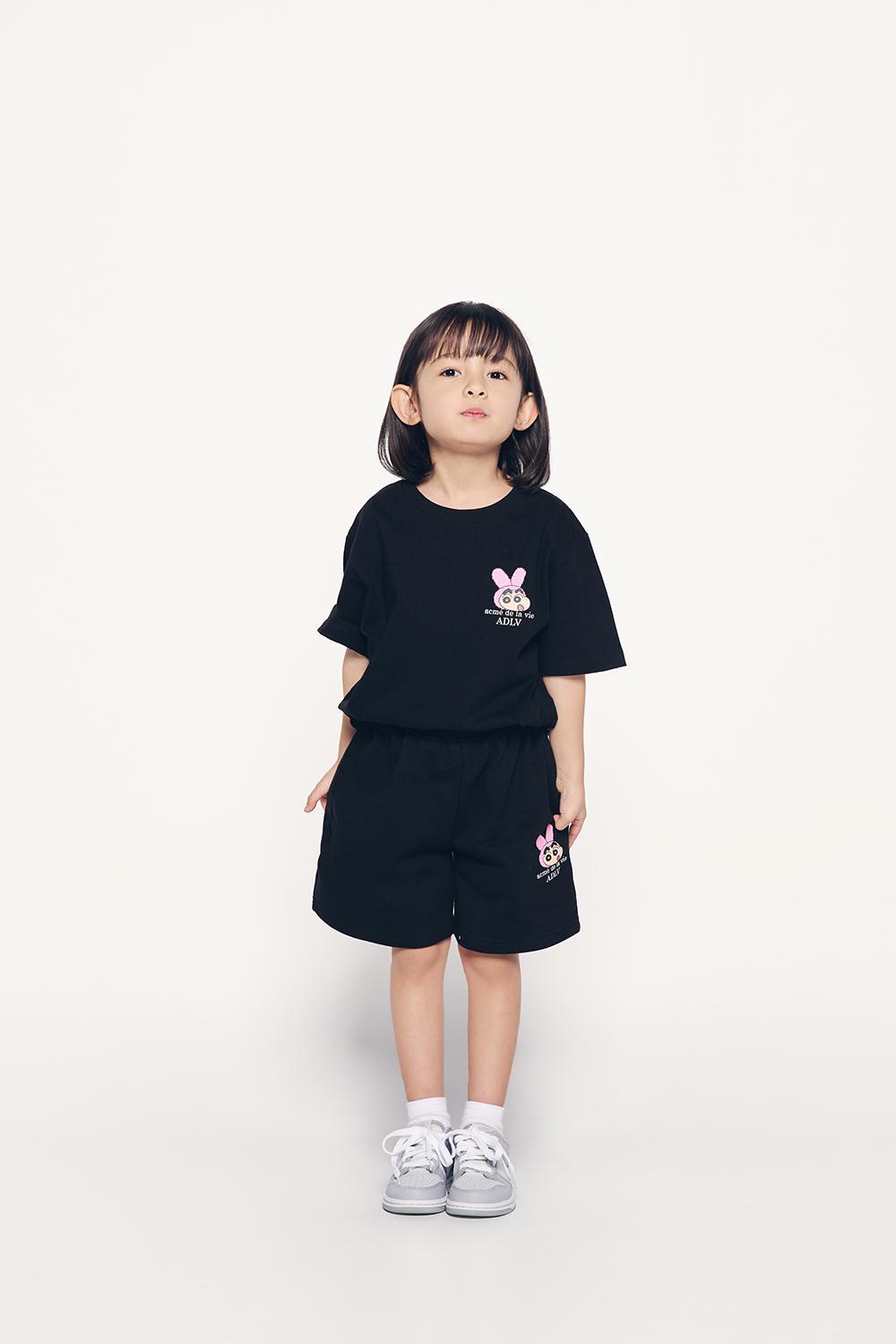 ADLV KIDS FUZZY RABBIT SHINCHAN SHORT SLEEVE T-SHIRT   (Instock)