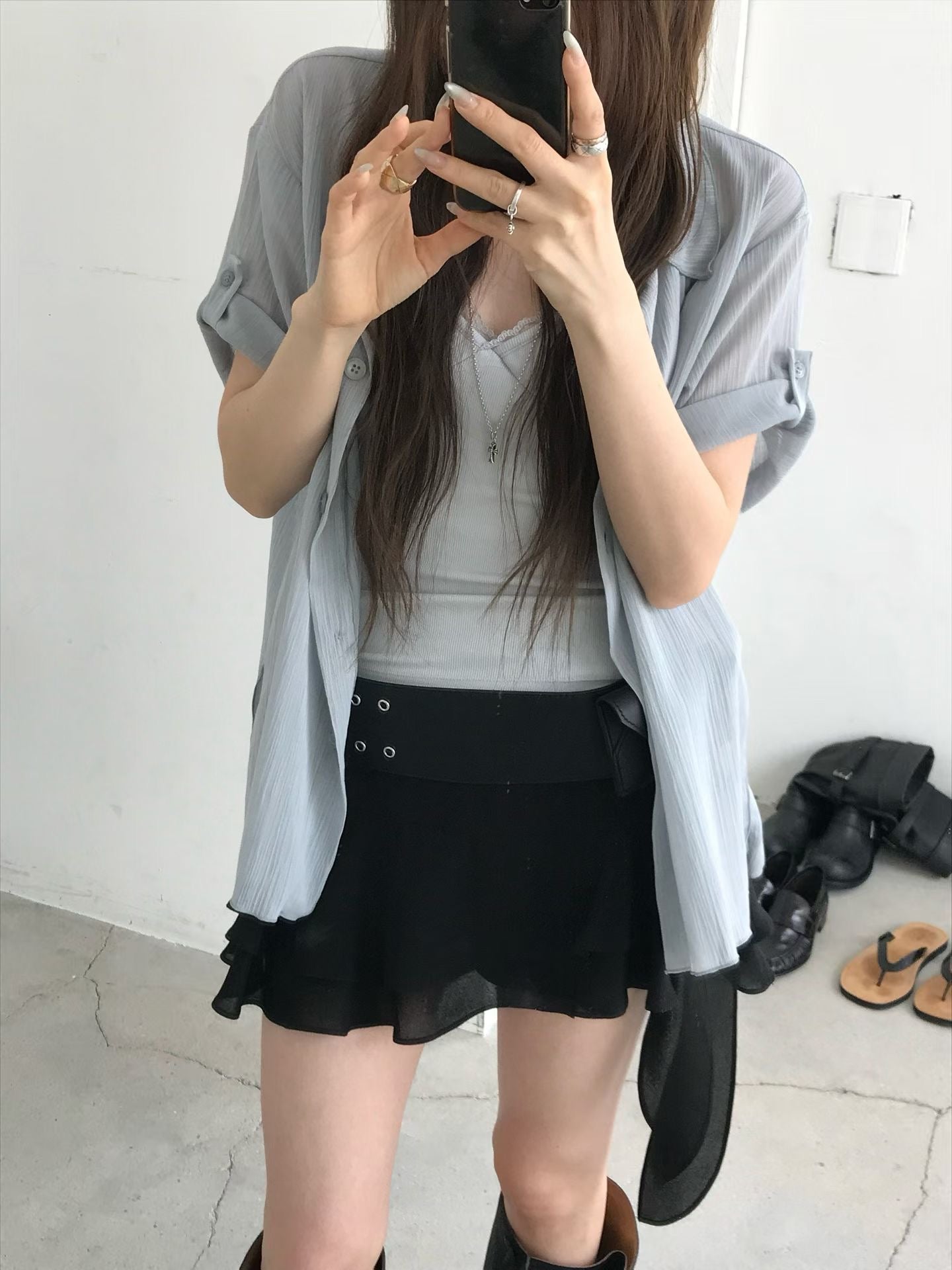 Korean APM Collection V Neck Cami Top-3 Colors (Instock)