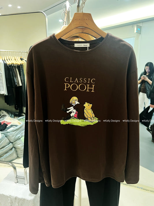 Korean APM Collection Winnie The Pooh Brown Shirt (Instock)