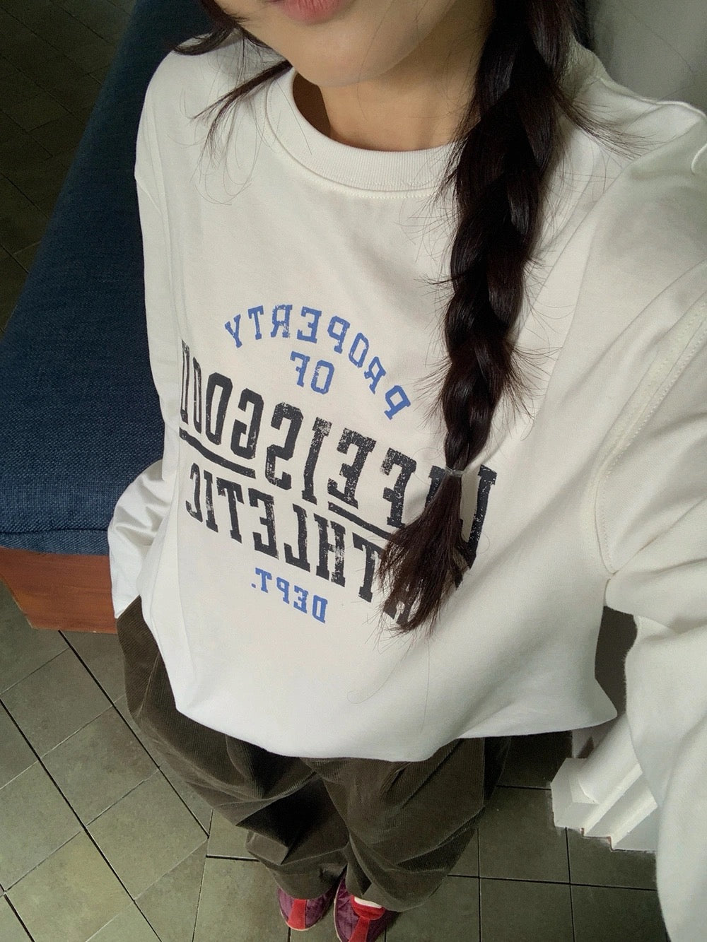 Kelly Designs Oversized Varsity Graphic Long Sleeve Tee (Instock)