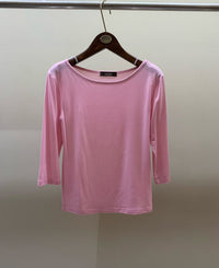 Korean APM Collection Soft Boat Neck 3/4 Sleeve Tee (Instock)