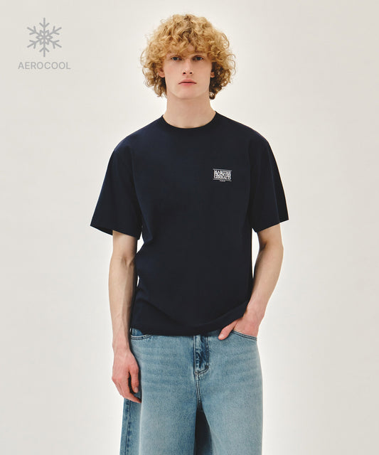 Marithe AEROCOOL SMALL CLASSIC LOGO TEE Navy (Instock)